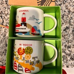 Starbucks You Are Here mugs